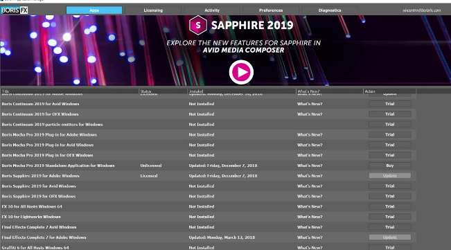 BorisFX Genarts Sapphire 2019.03 Free