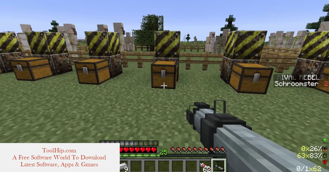 Gun Mod 1.7.10 (RPGs, Silencer, Machine Guns) Download