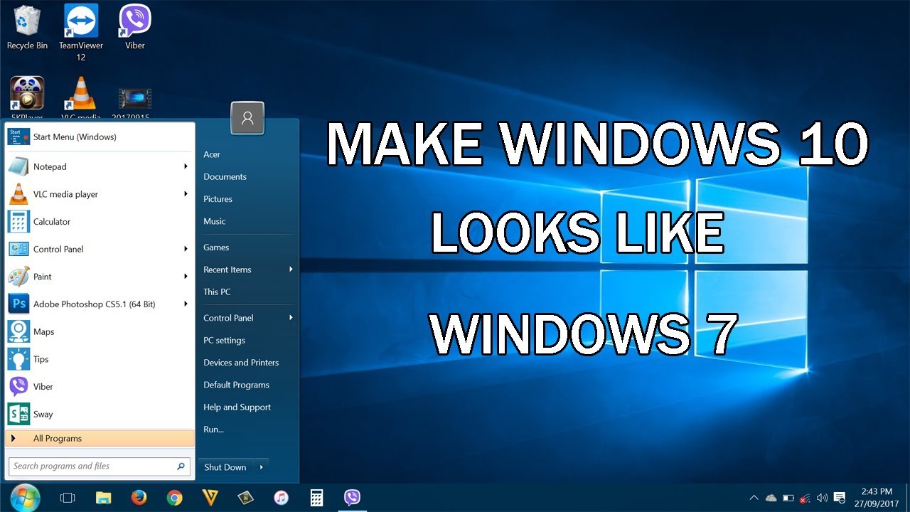Make Windows 10 Look Like Windows 7 Tool Hip 3768