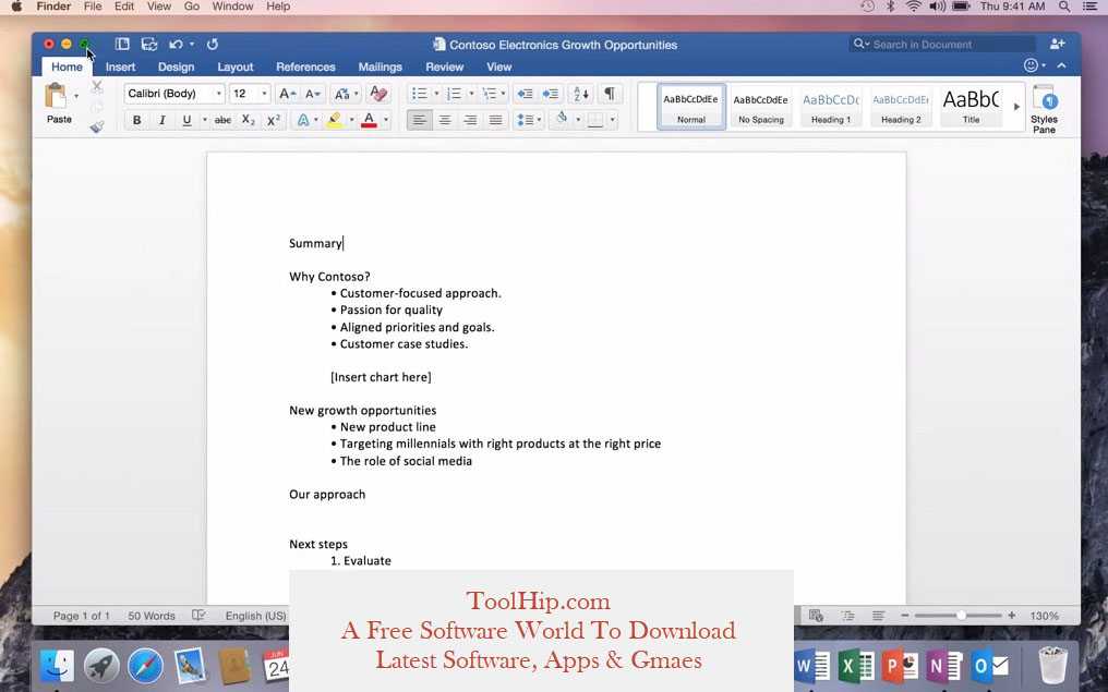 Microsoft Word for Mac Free